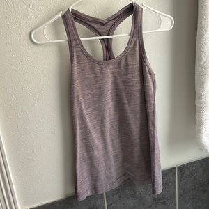 Lululemon size 4 purple striped tank top